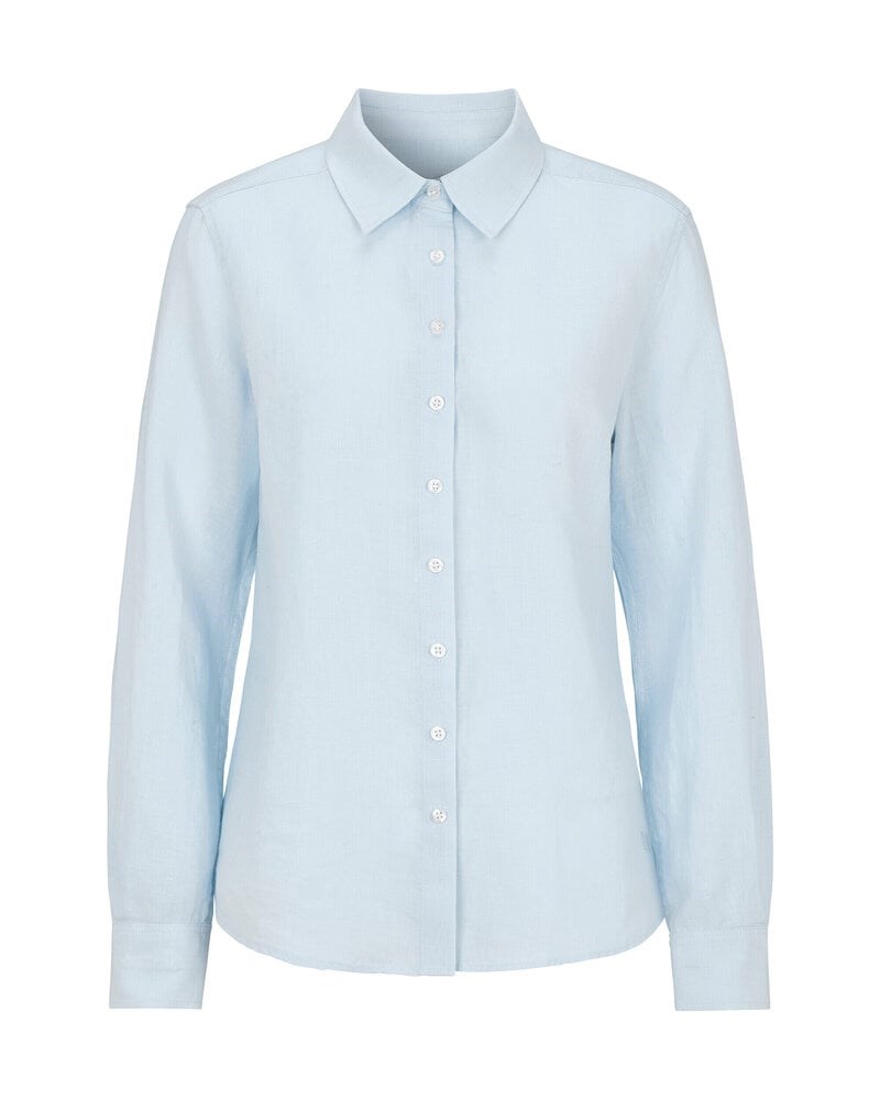 Elsa linen shirt olivgrön 4
