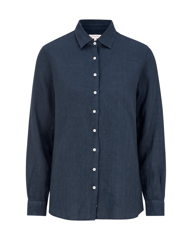Elsa linen shirt olivgrön 3