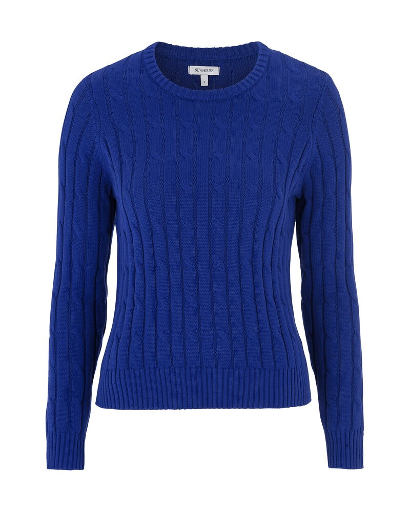 Chloe cable sweater hallonröd 1