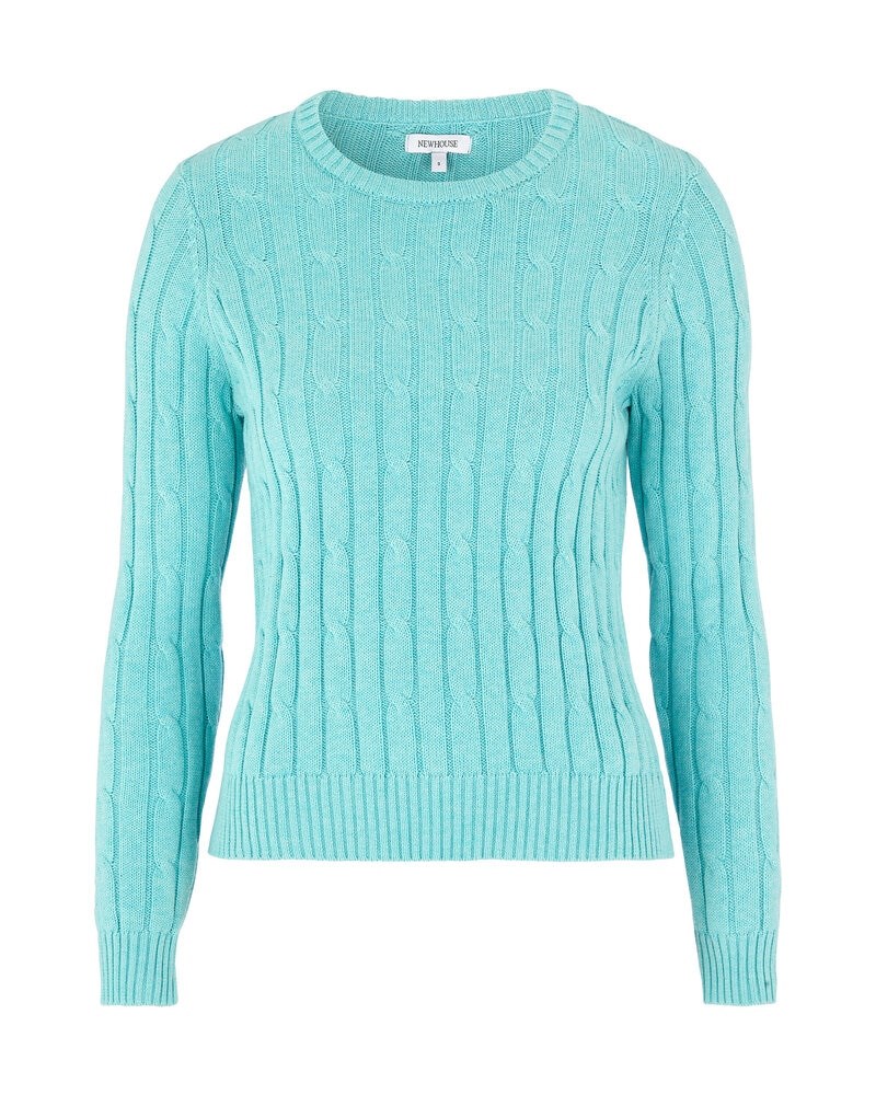 Chloe cable sweater hallonröd 2