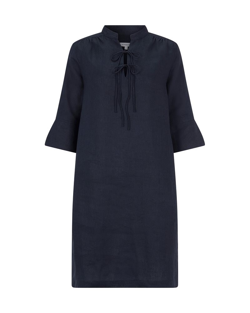 Thea linen dress svart 1