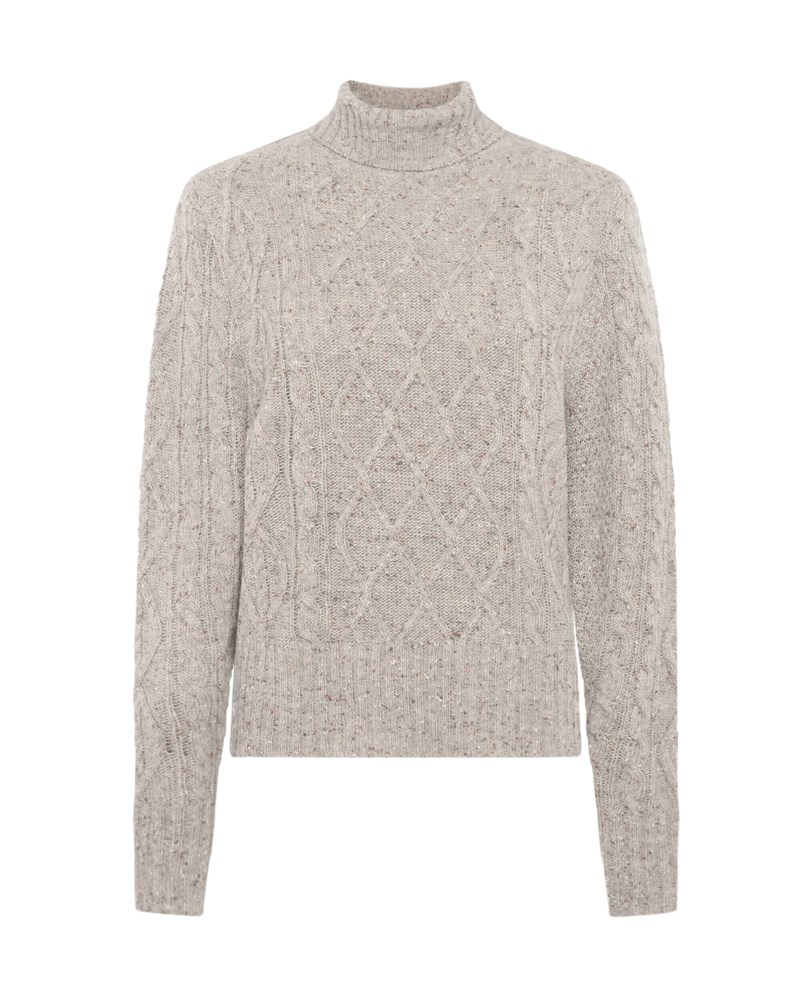 Simone tweed turtleneck sweater