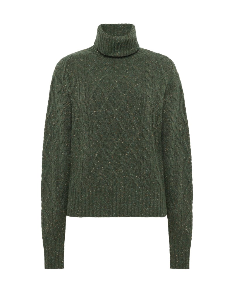 Simone tweed turtleneck sweater