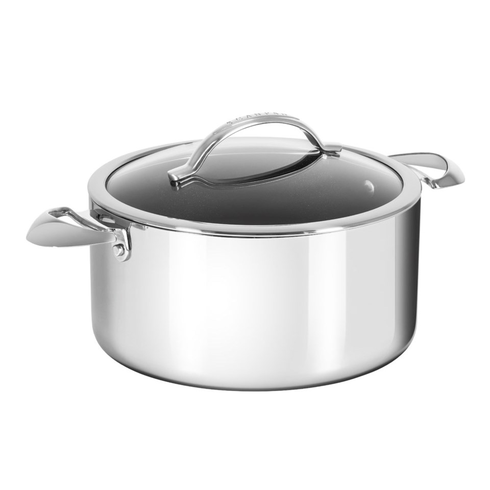 Gryta med lock haptiq rostfritt stål 4,8 l, rostfritt stål från Scanpan