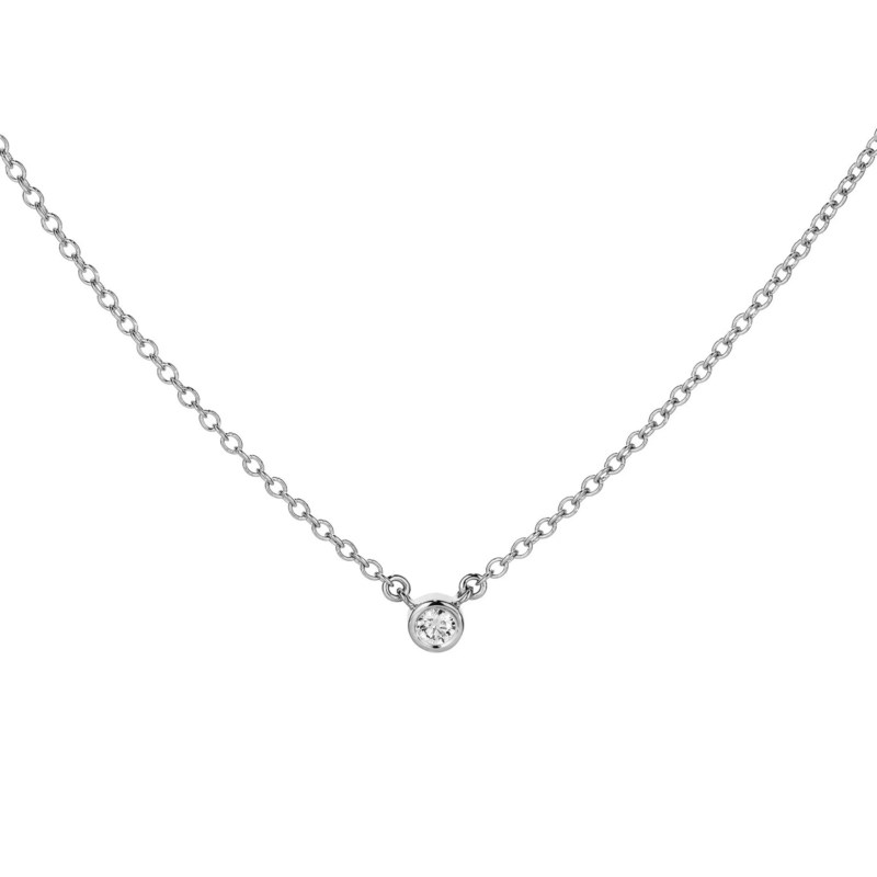 Petit bezel diamond pendant wg