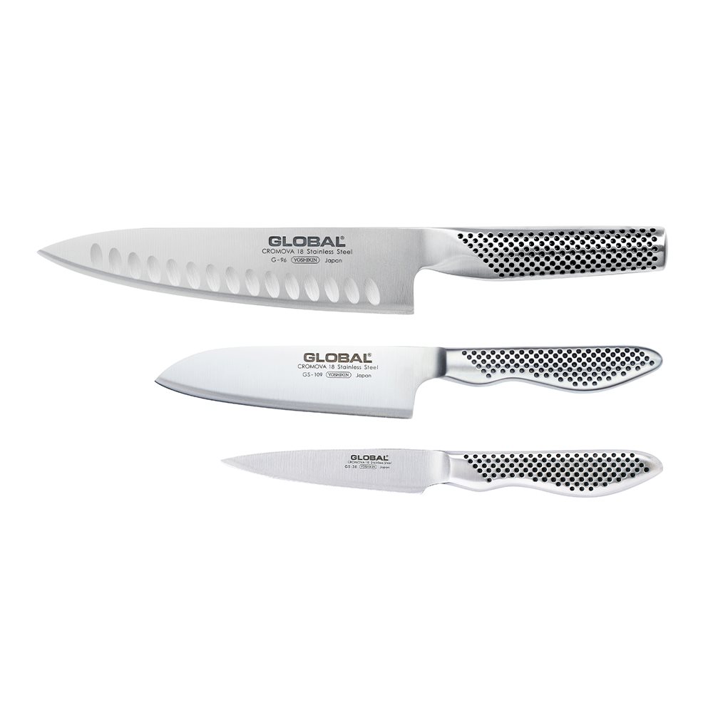 Global Classic knivset 3 delar g96, gs38, gs109 rostfri NK