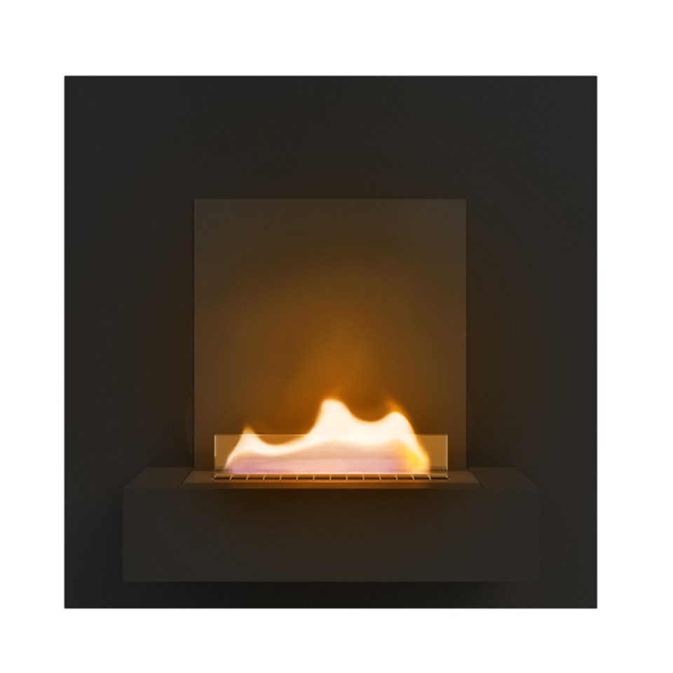Vägghängd öppen spis svart 23x45x45 cm, svart från TenderFlame