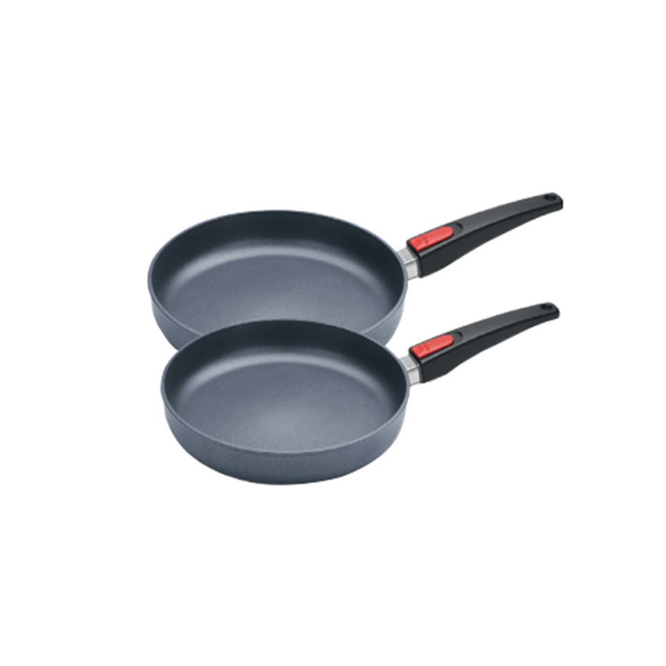 Diamond lite stekpanna 2-pack med avtagbart handtag svart 24+28 cm, svart från Woll