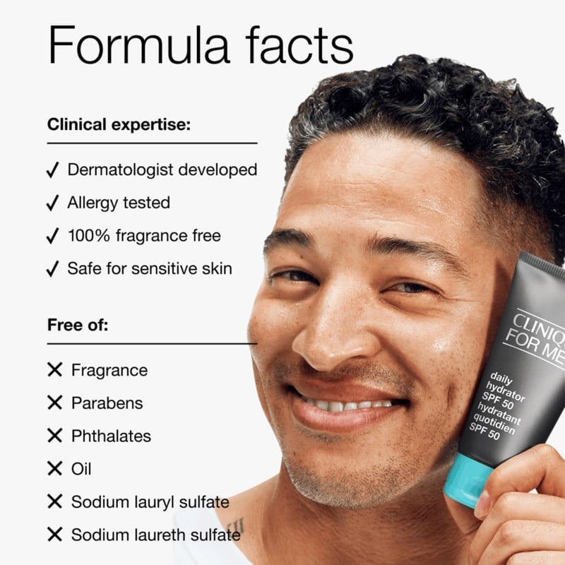 Clinique for men daily hydrator spf 50 ansiktskräm & serum – bild 4