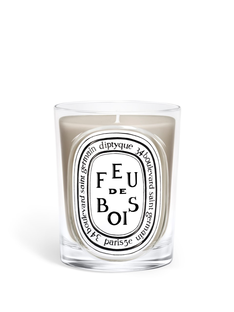 Feu de bois classic candle vit 190 g, vit från Diptyque