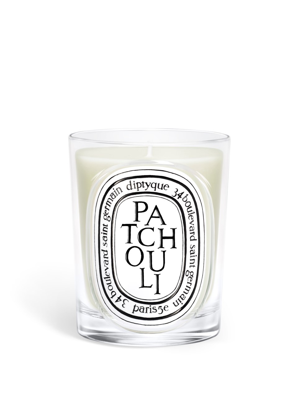 Patchouli classic candle vit 190 g, vit från Diptyque