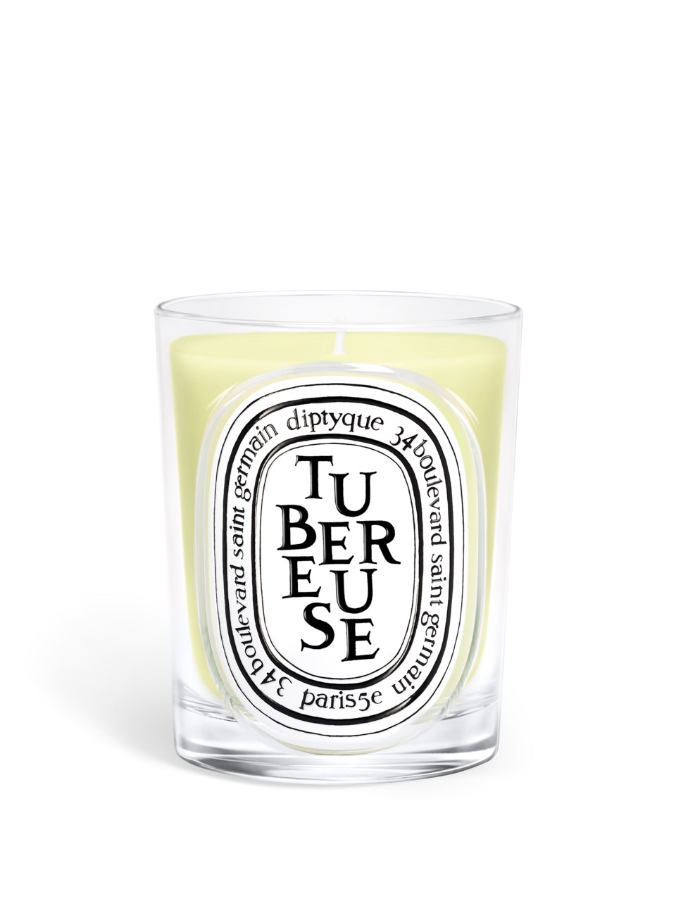 Tubéreuse classic candle vit 190 g, vit från Diptyque