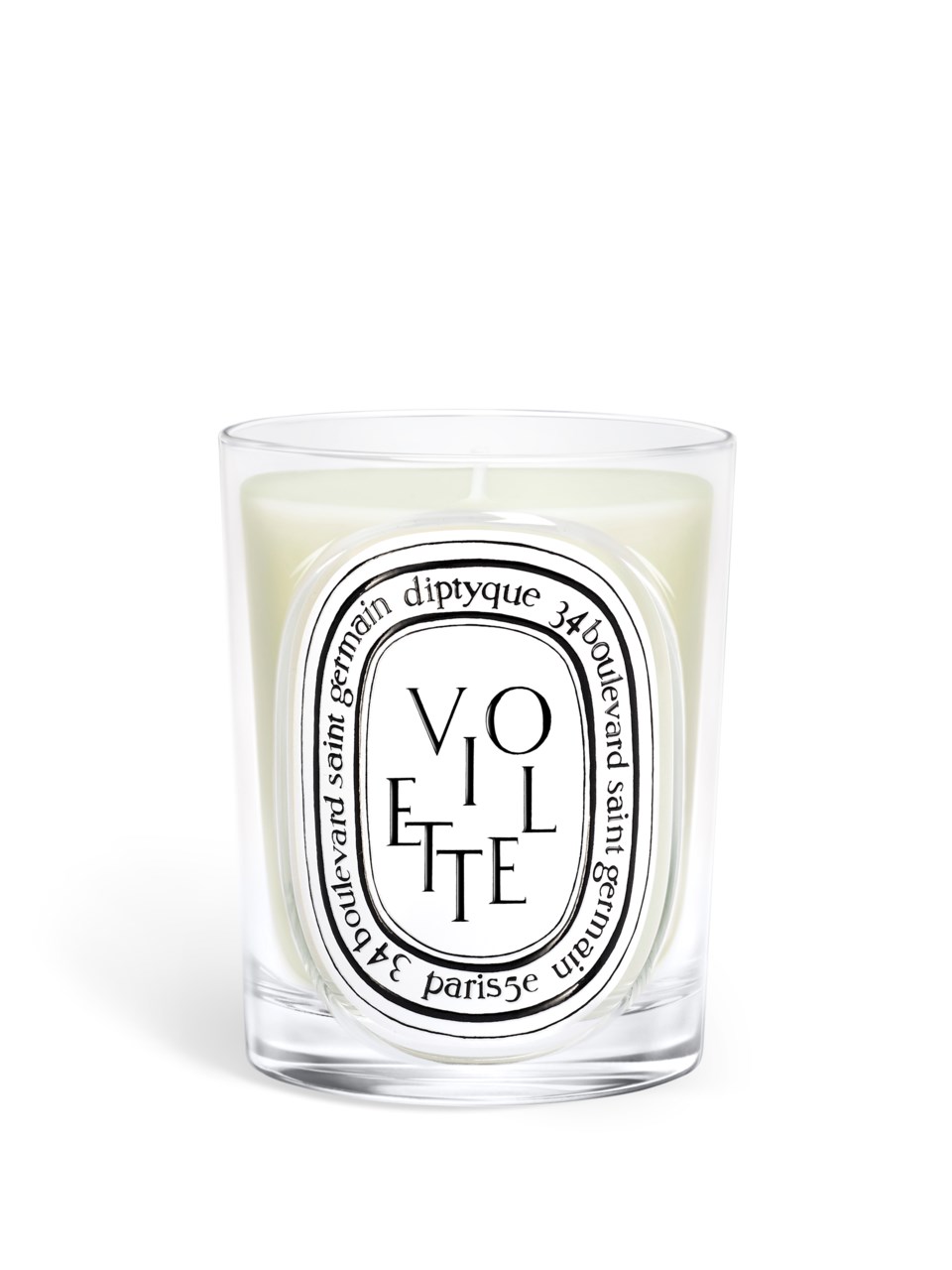 Violette classic candle vit 190 g, vit från Diptyque