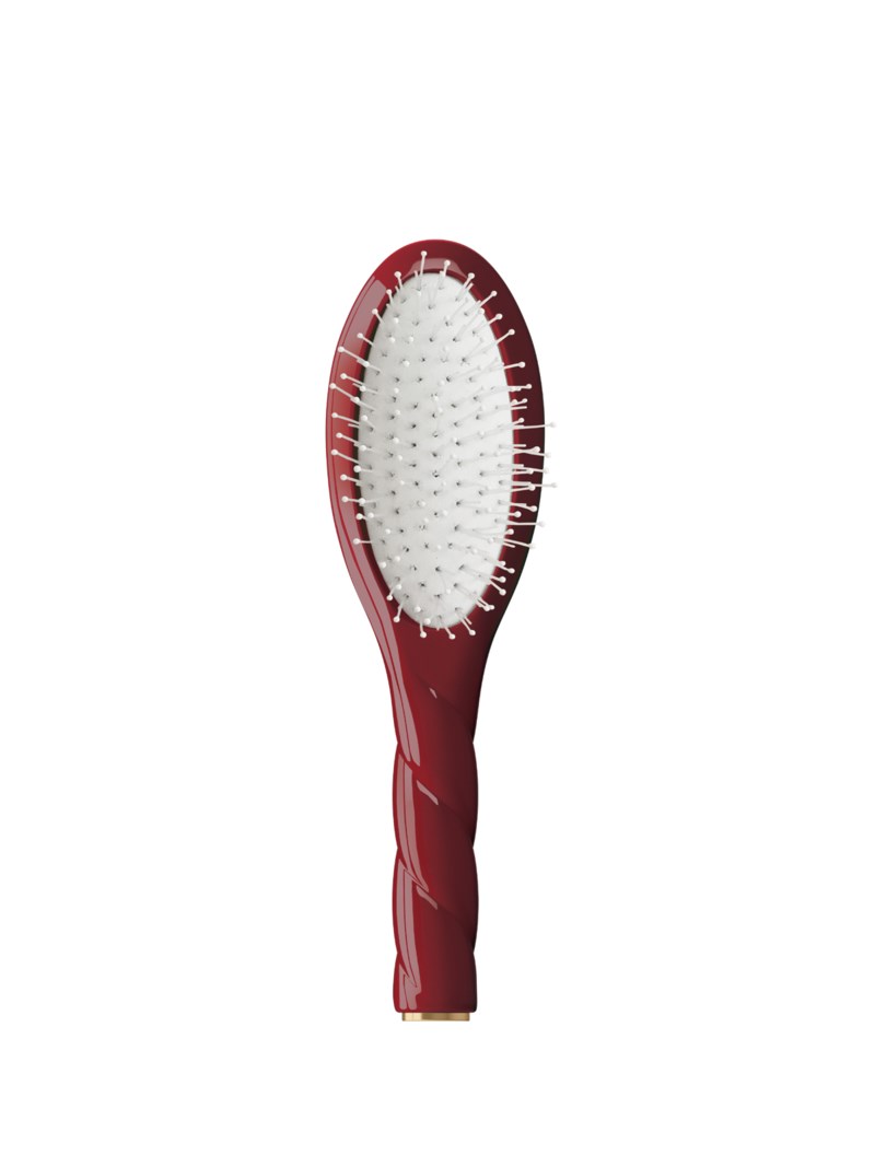 N.04 the small massaging detangling hairbrush the miracle cherry red