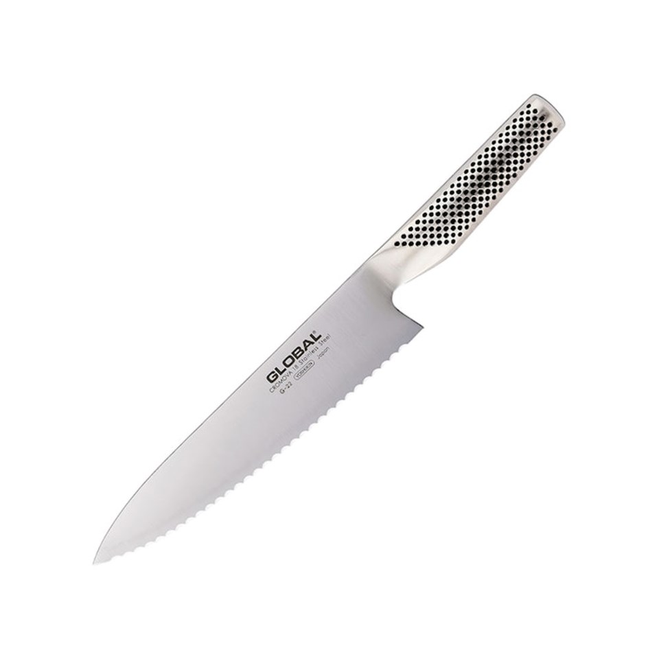 Brödkniv höger g-22 r stål 20 cm, stål från Global