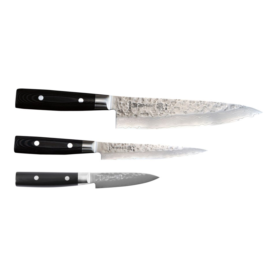 Zen knivset 3 delar svart/rostfritt stål 10, 15, 20 cm, svart/rostfritt stål från Yaxell