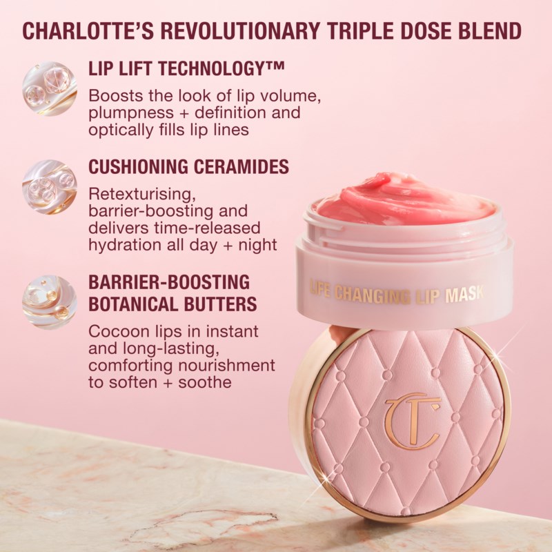 Charlotte Tilbury Life changing lip mask pillow talk fresh glow läppvård dam – bild 6