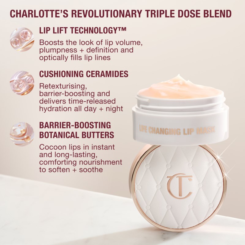Charlotte Tilbury Life changing lip mask pillow talk fresh glow läppvård dam – bild 6