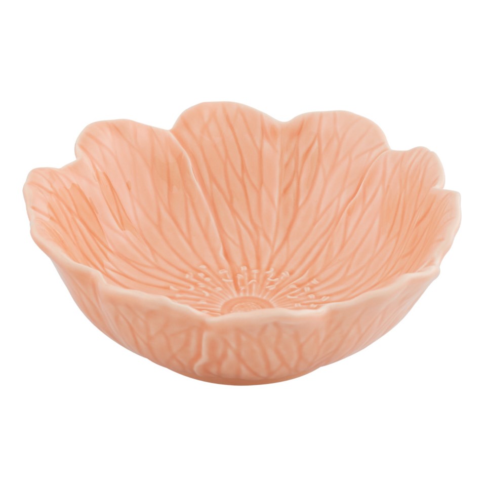 Flora skål rosa 17 cm, rosa från Bordallo Pinheiro