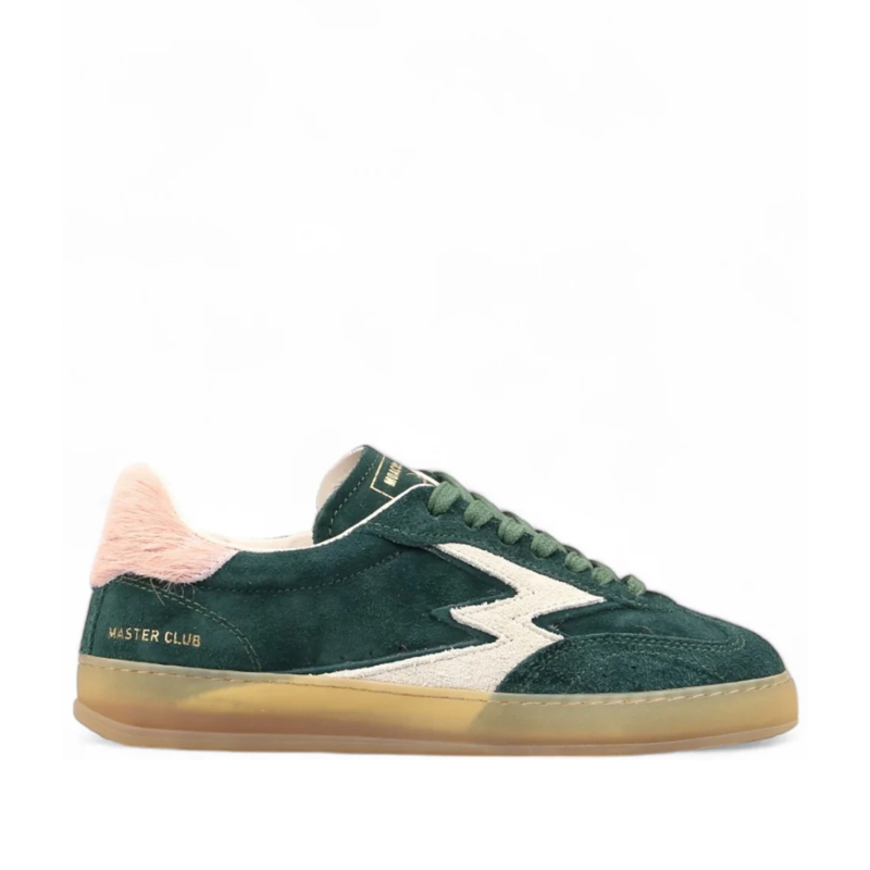 Club sneaker candy pink horsy detail green club