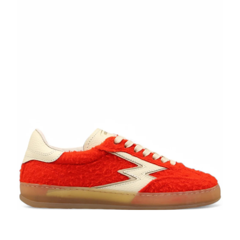 Casentino cloth club sneaker butter details orange casentino clu