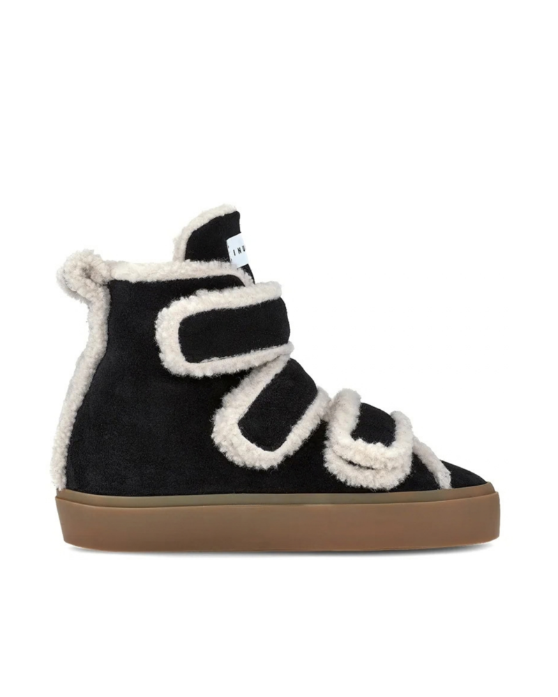 Shearling velcro high sneakerboot