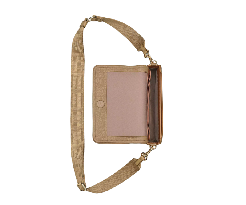 The leather mini bag camel 7