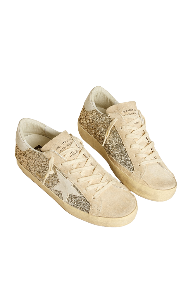 Golden goose super star classic with list glitter 7
