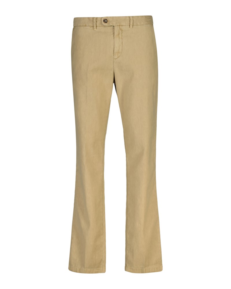 Chinos i linneblandning sand 1