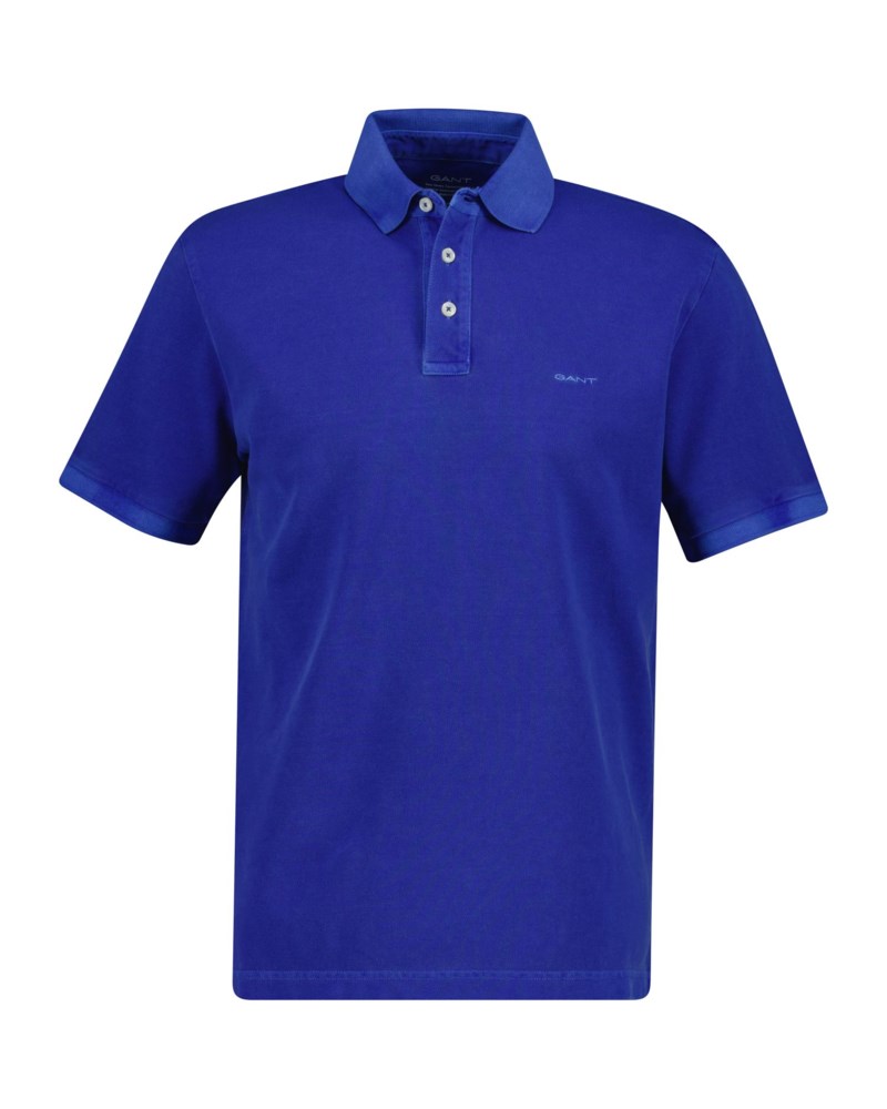 Sunfaded pikétröja vintage blue 1