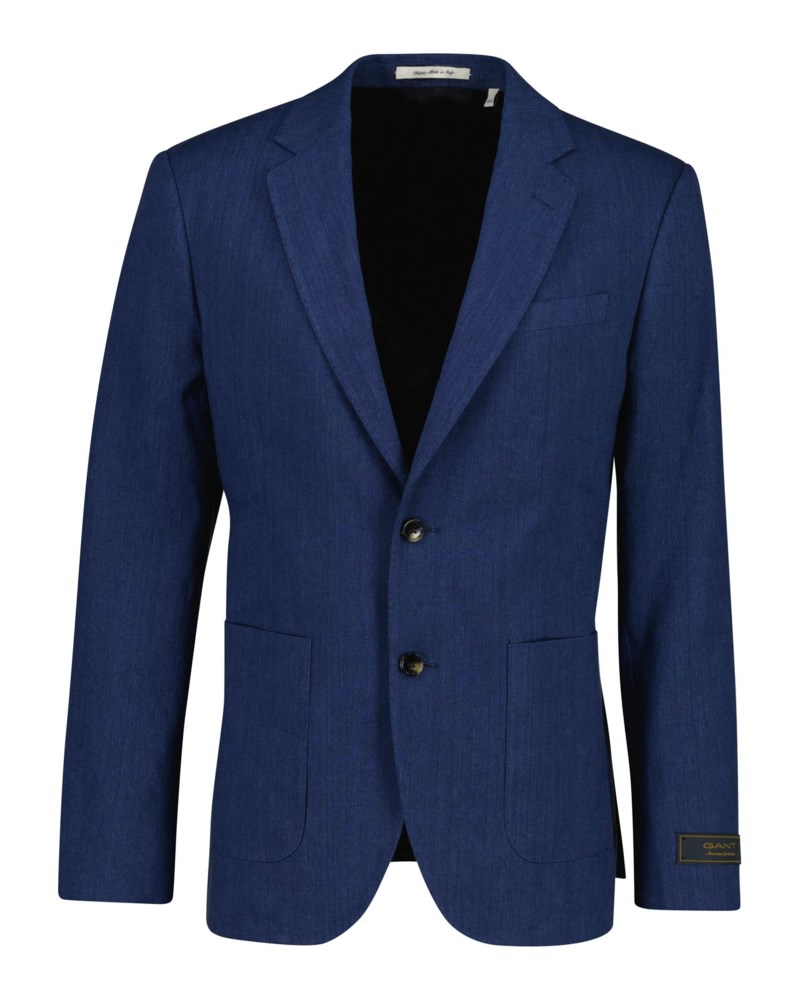 Kavaj i linneblandning persian blue 2