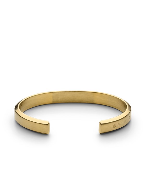 Armband icon cuff matt guld 7