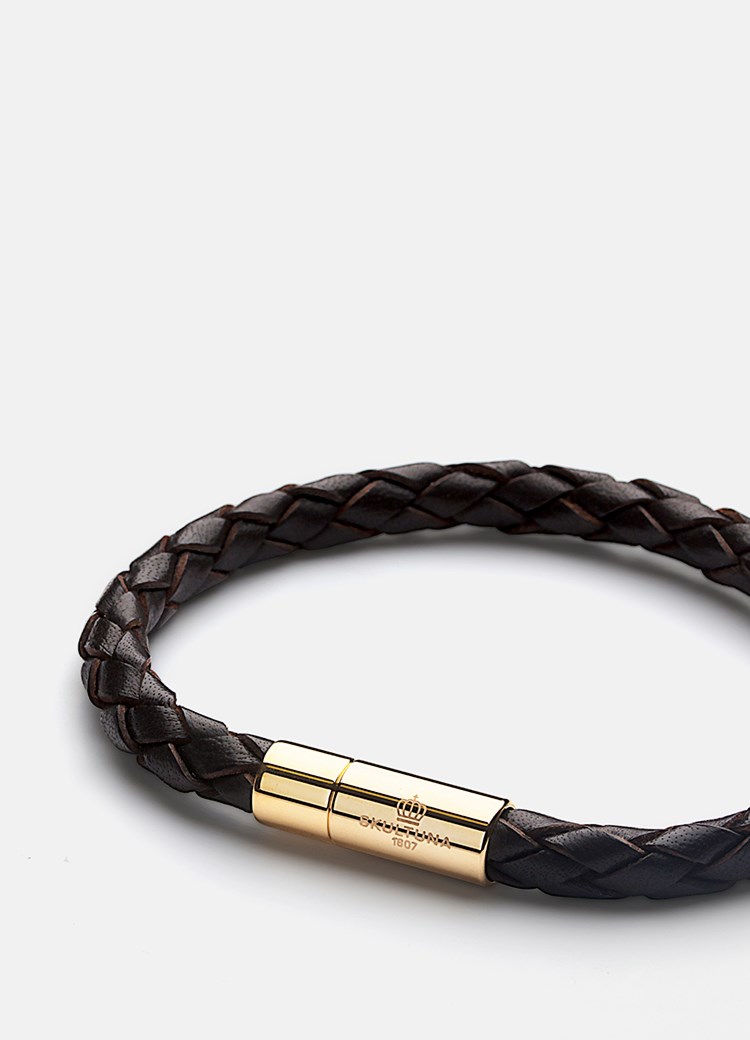 Skultuna Läderarmband guld dam – bild 2