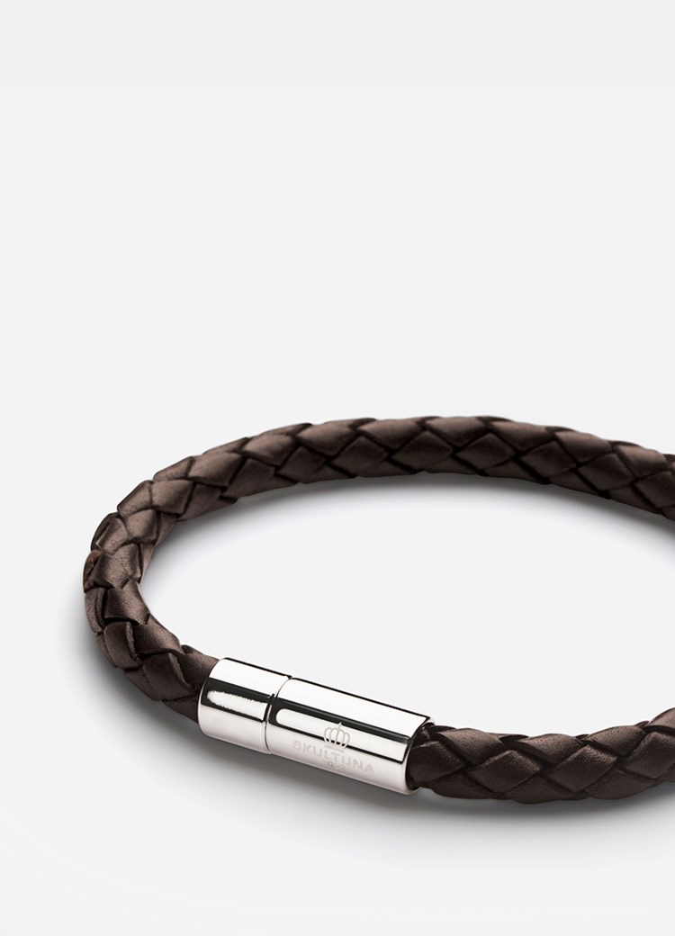 Skultuna Läderarmband stål dam – bild 2