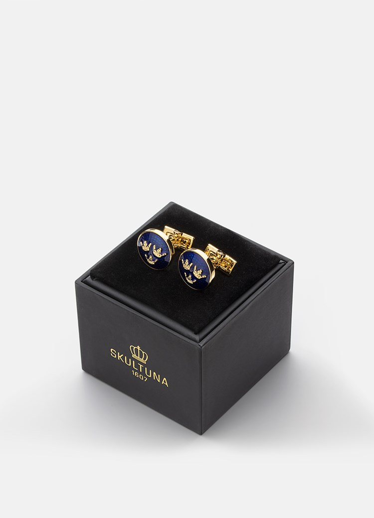 Skultuna Manschettknapp tre kronor mässing armband herr – bild 2
