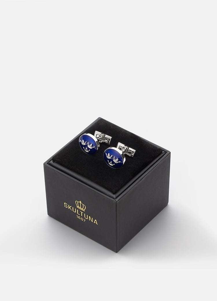 Skultuna Manschettknapp tre kronor silver armband herr – bild 2