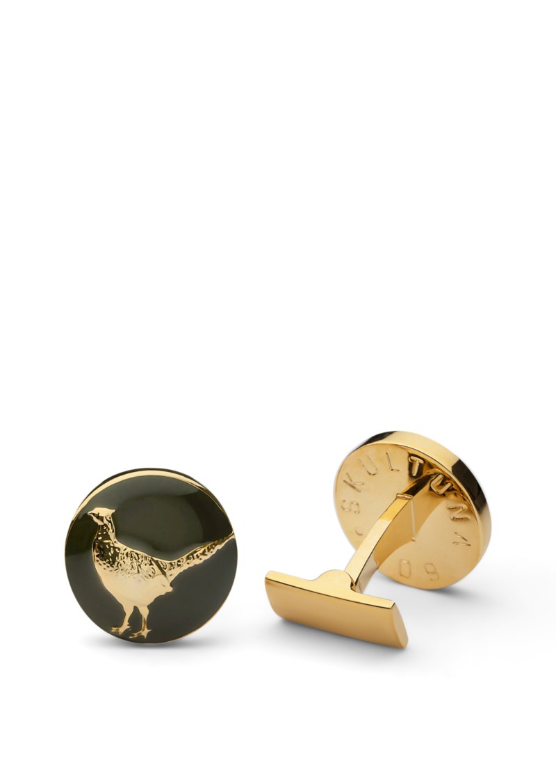 Manschettknapp fasan silver 1