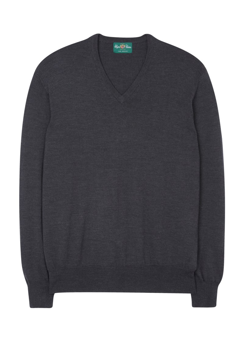 Tröja v-hals millbrook dark navy 1