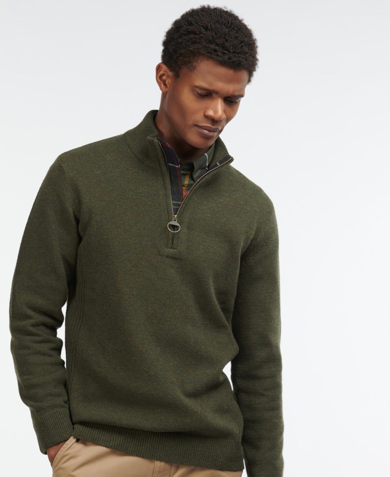 Barbour Tröja patch halv zip herr – bild 2