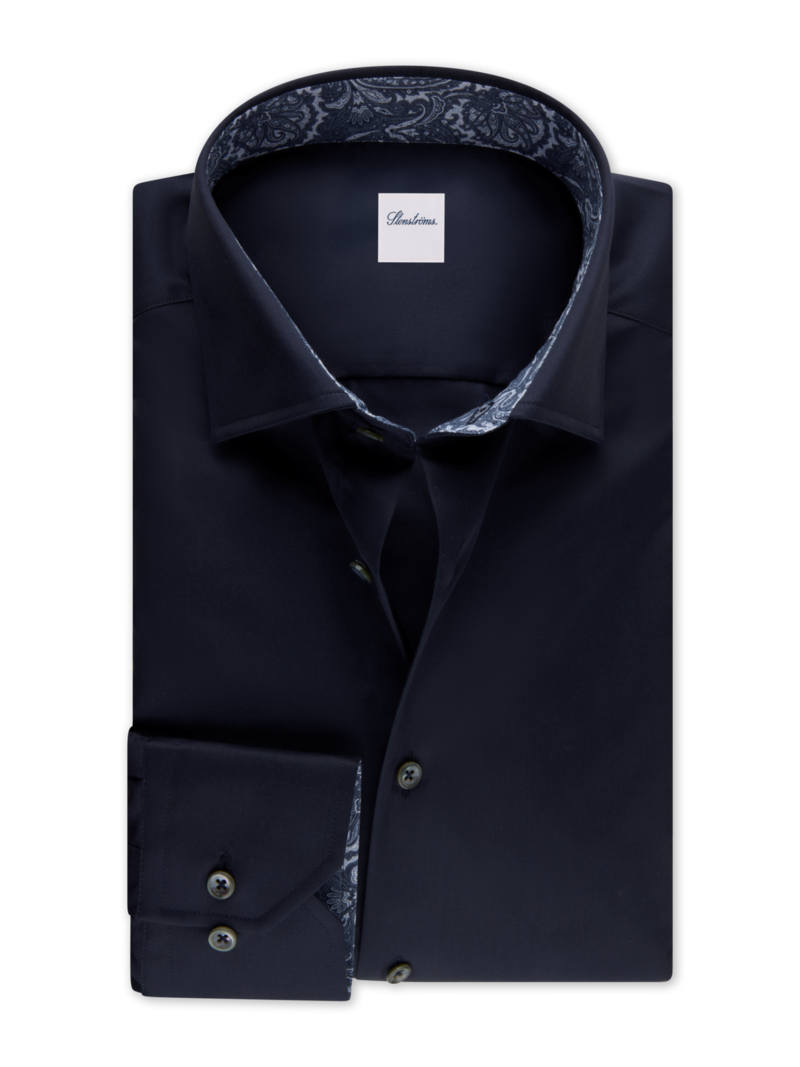 Skjorta regular paisley kontrast 1