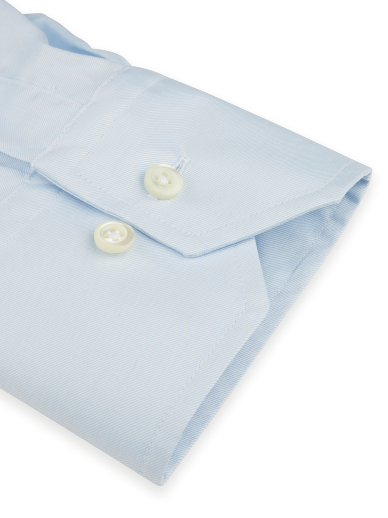 Skjorta regular enfärgad twill 8