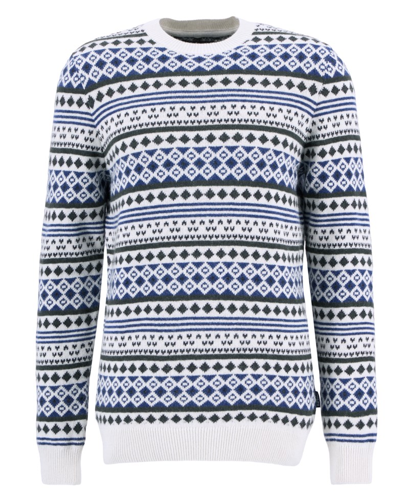 Tröja fair isle dusky green 1