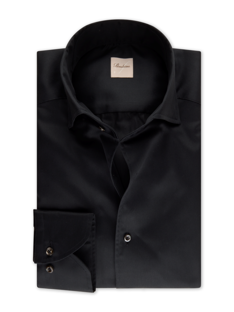 Skjorta new slimline one piece collar svart 1