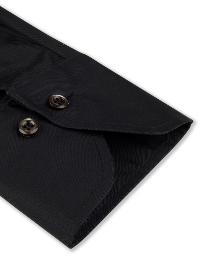 Skjorta new slimline one piece collar svart 8
