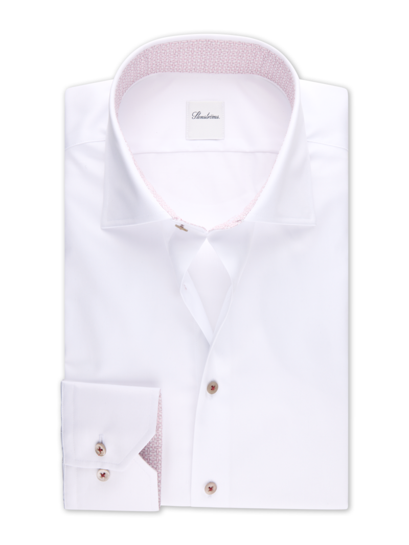 Skjorta regular rosa kontrast 1