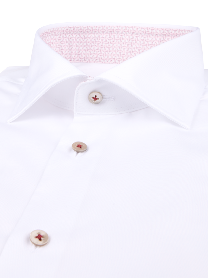 Skjorta slimline rosa kontrast 7