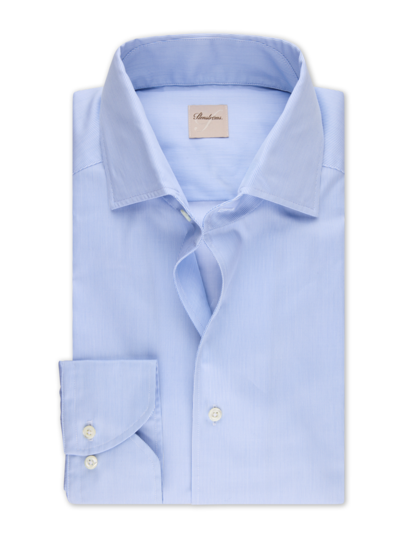 Skjorta regular one piece collar blå 1