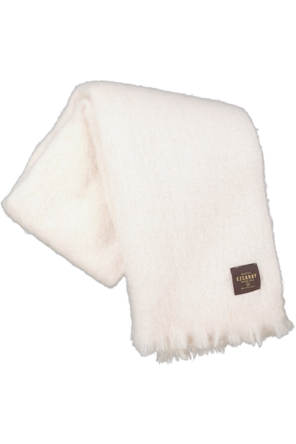Mohair liso pläd 18 naturvit 130x200 cm, naturvit från Mantas Ezcaray