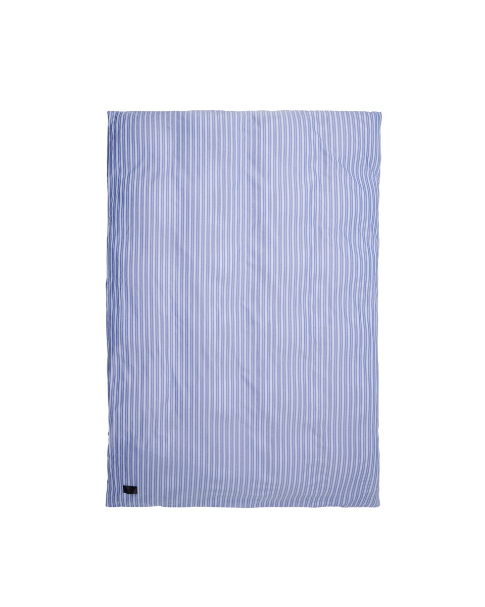Wall st oxford stripe påslakan, medium blue från Magniberg
