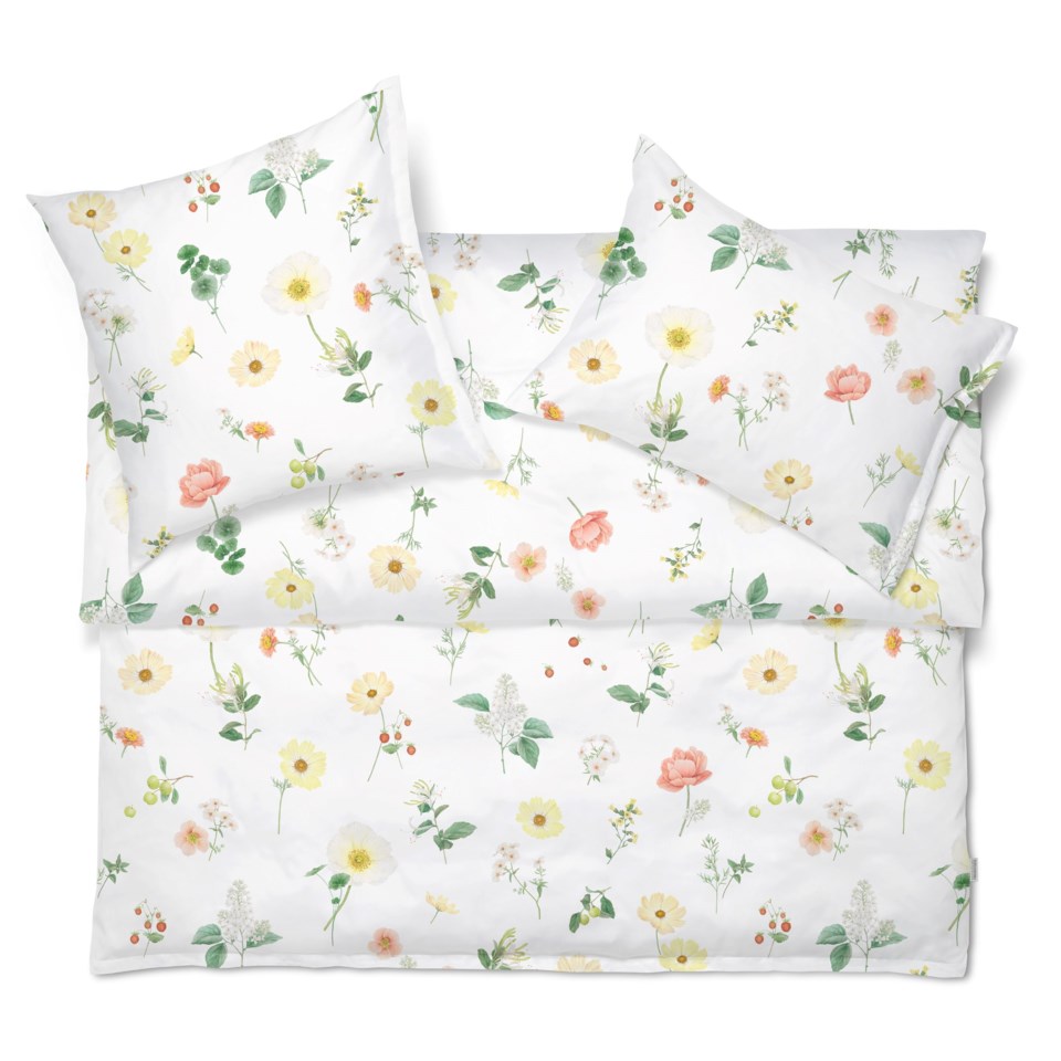 Zinnia påslakan blanc, blanc från Schlossberg